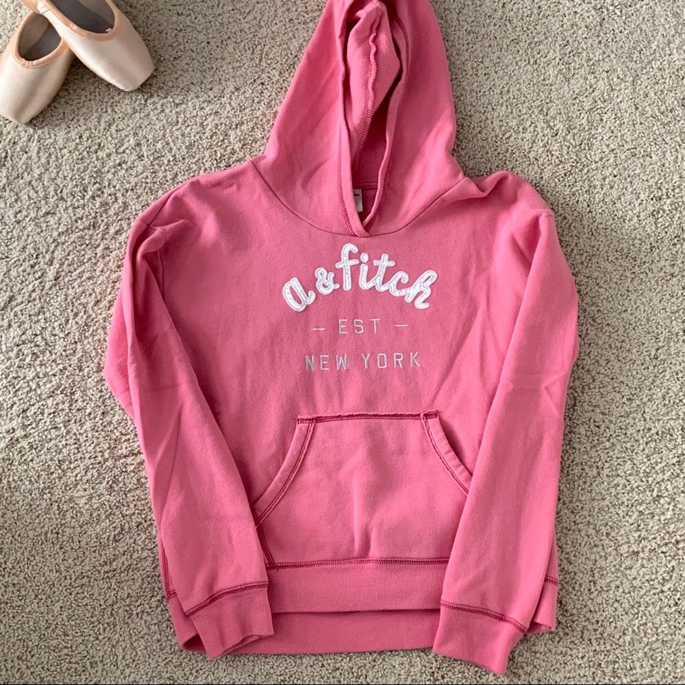 Abercrombie Kids Soft Pink Logo Hoodie XL/16